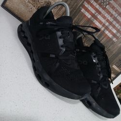 On Cloudsurfer 2 Shoes Mens 8* Black Running Helion Cloudtec Athletic Sneakers