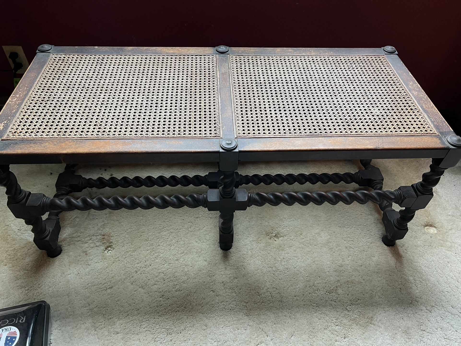 Antique Cane bench