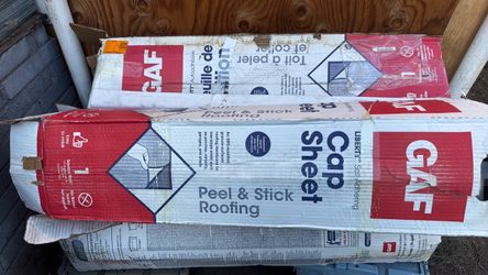 GAF Liberty 3 ft.x 34 ft.(100 sq . ft ) SBS self-adhering cap sheet roll for low slope Roofing in black.