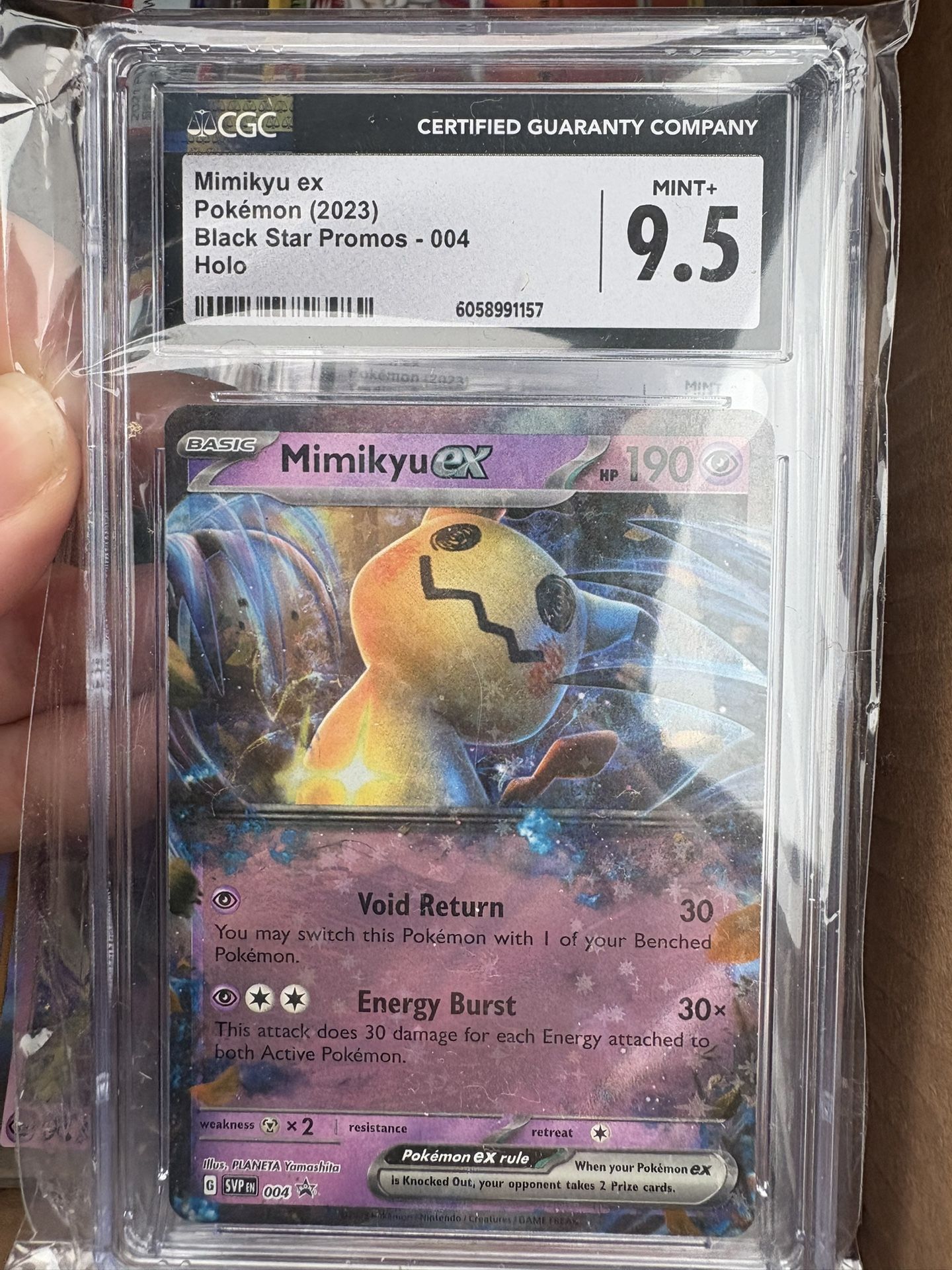 Mimikyu EX Pokemon 2023 Mint 9.5