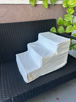 Plastic pet stairs with fabric cover