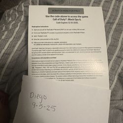Black Ops 6 Ps5 Code