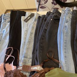 Women’s jeans and tops