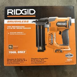 RIDGID 18V Brushless 2-1/8in. Brad Nailer