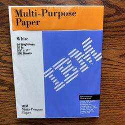 IBM Multipurpose Paper White 84 Brightness 20 Pound 250 Sheets