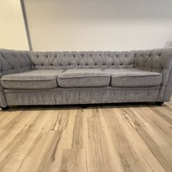 3 Seat Sofa Grey - Pick Up Only 