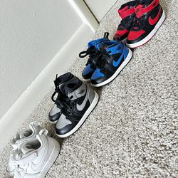 7 Pairs Of Toddler Shoes. Nikes & Jordans Size 6