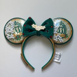 Disney Club 33 Loungefly Christmas Snow Globe Ears Headband