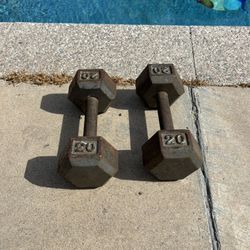20 lb Iron Dumbbells. 40 lb Total Weight 