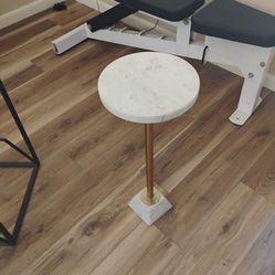 Marble and brass cocktail table