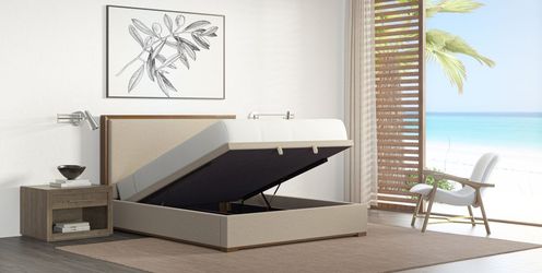 Saatva Storage Bed, Queen,  Velvet . Used for 10 days