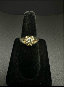 14k Gold men's ring W 1.25 karat diamond!