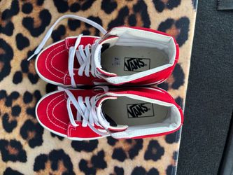 Vans Red/White high tops size 7.5 women’s