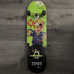 Zombie Skateboard Eye Popping Out Zombie Graphic Zombie Skateboard Deck Horror