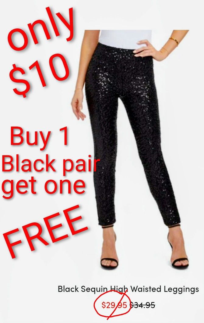 Buy One Get One Free Black Christmas Leggings Only $10