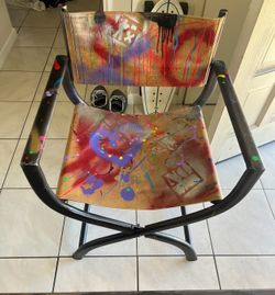 Vintage Restoration Hardware Leather Director's Chair Type Chair