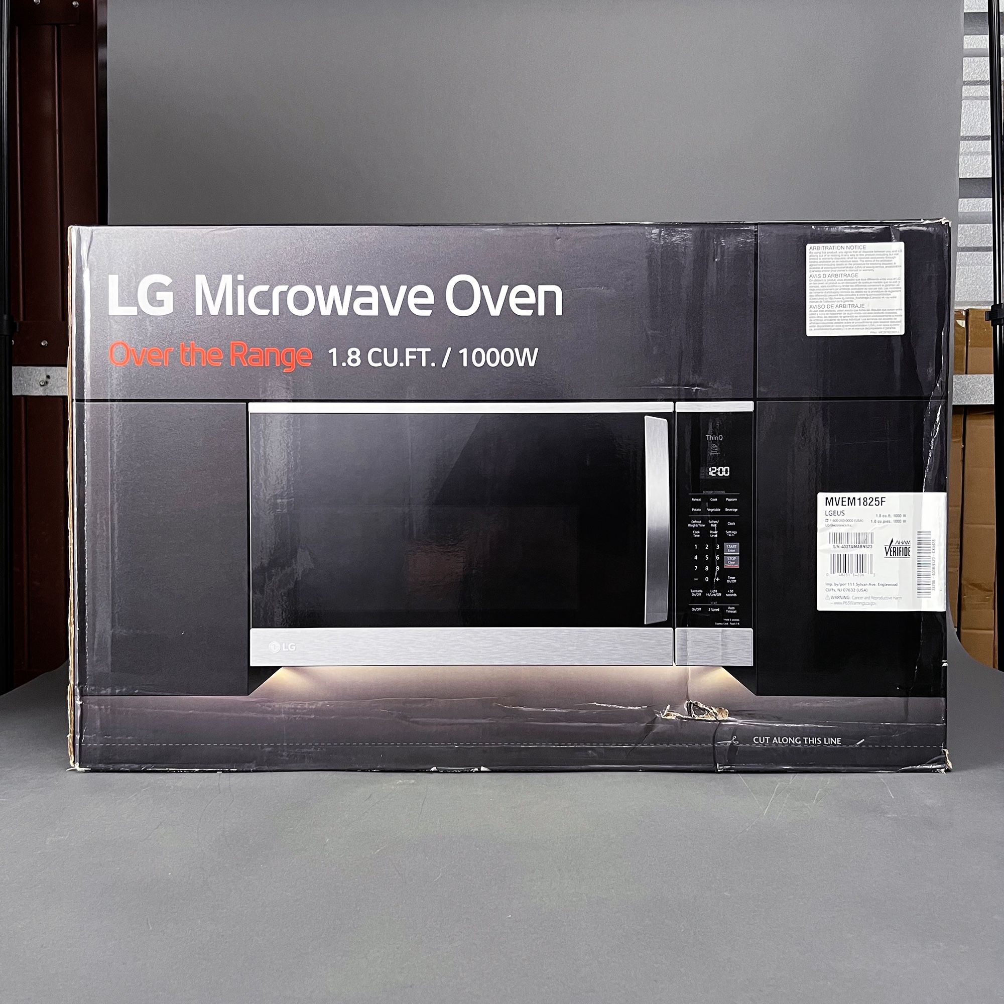 LG 1.8 cu ft 29.88-In Over-the-Range Microwave NEW Stainless Steel Sensor Cooking Kitchen Appliance