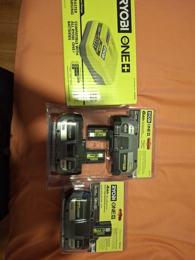 RYOBI 18V 6AH batteries