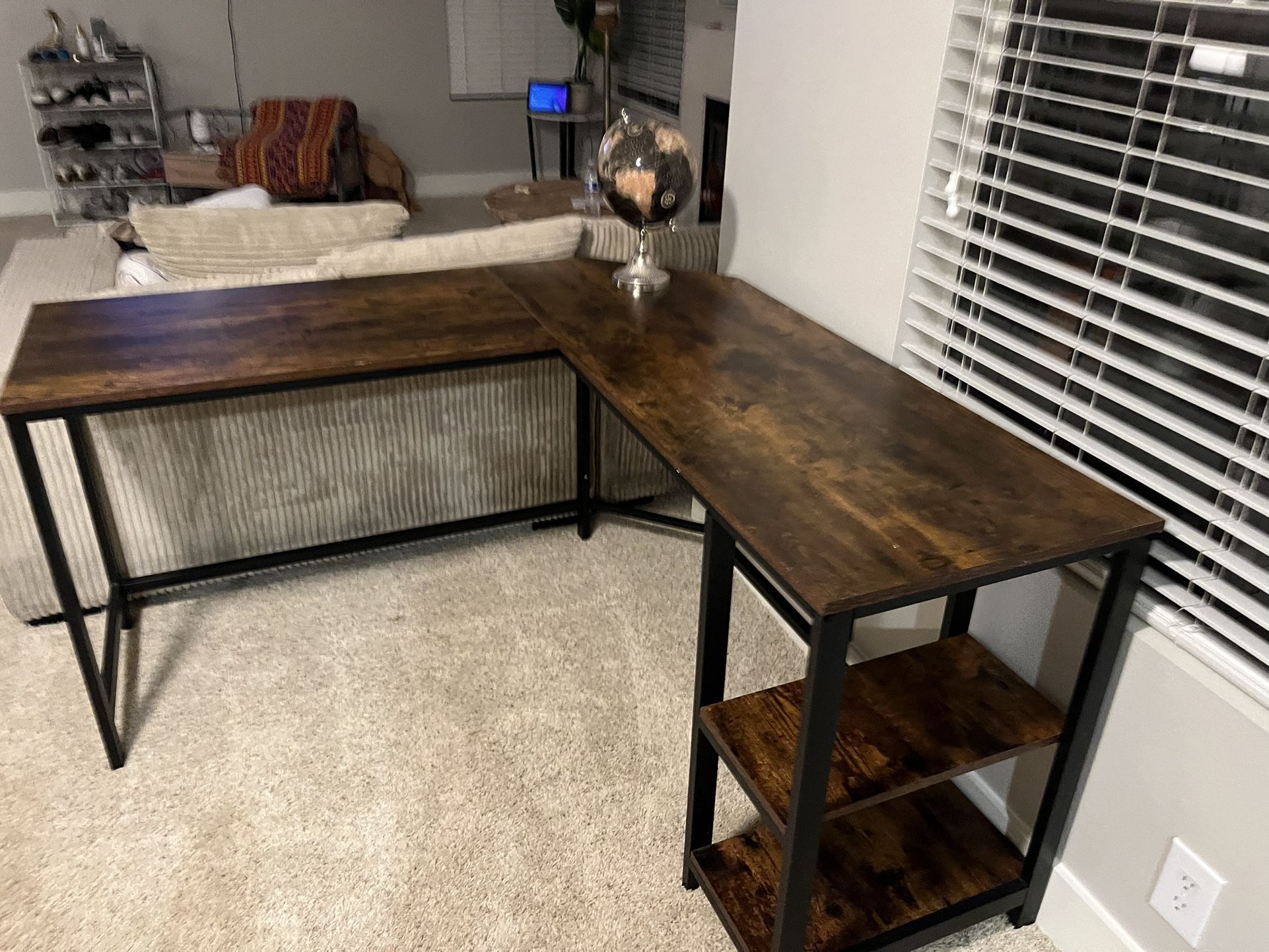 DESK WOODEN TABLE OFFICE TABLE L SHAPE DESK TABLE