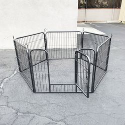 $70 (New in box) Heavy duty 24” tall x 32” wide x 6-panel pet playpen dog crate kennel exercise cage fence play pen 