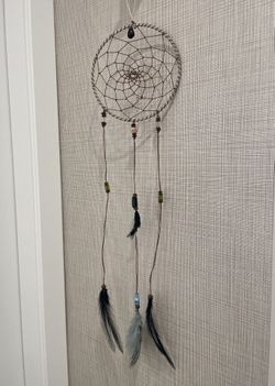 Handmade Decorative dreamcatcher with beads and feathers