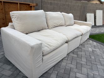 3-Seat Modular Cloud Sofa Cream