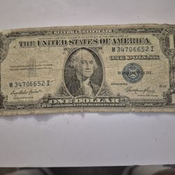 1935E Silver Certificate   -  Blue Seal