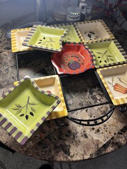 Beautiful condiment display dish
