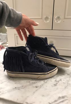 Navy suede tasseled- Vans/ Girls