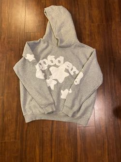 Grey Spider Star Hoodie Size Large