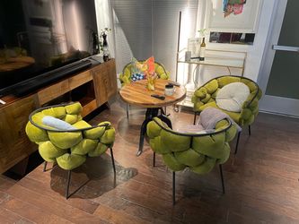 Green chairs