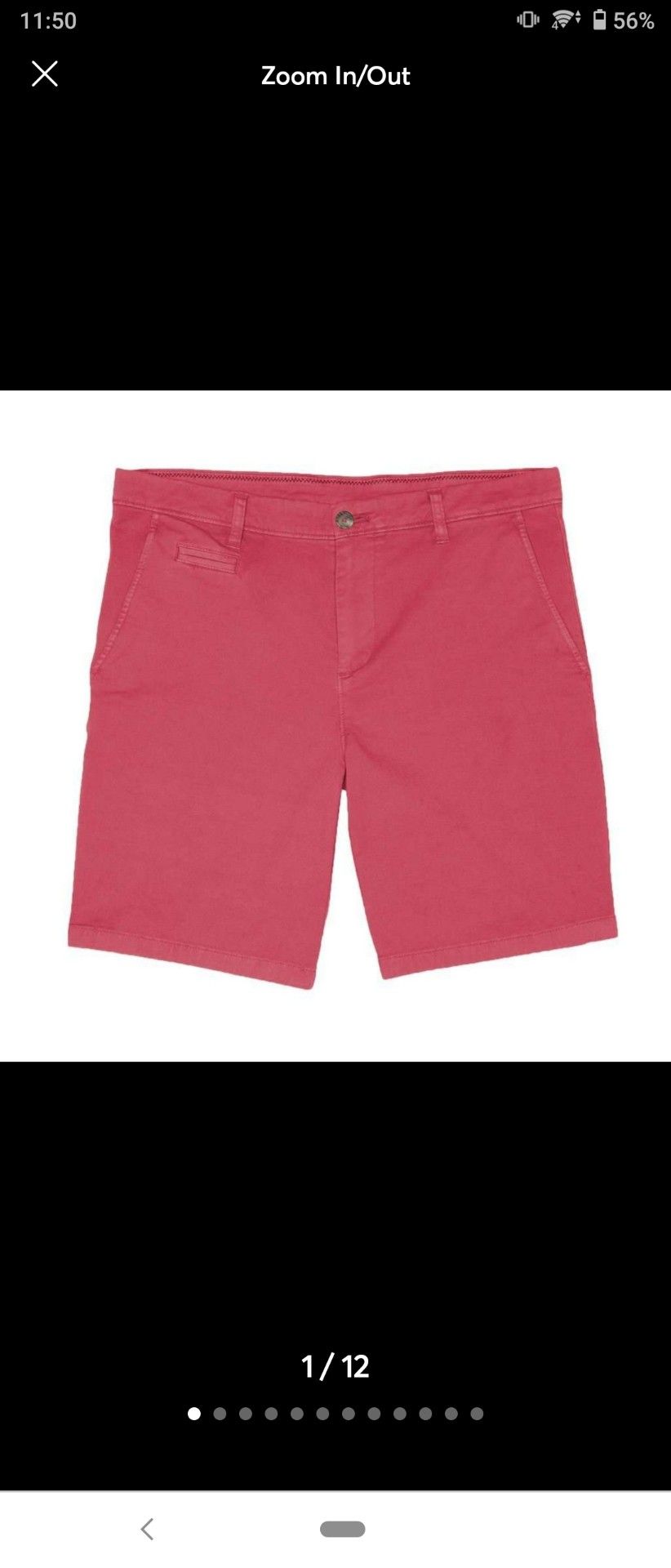 johnnie-O Neal Stretch Twill 9" Shorts Malibu Red Size 32