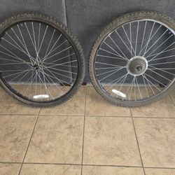Bike Rims + Tires 26 X 1.95