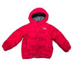 The North Face Toddler Down Puffer Jacket 550 Black Red Reversible Size 2T Boy Or Girl Unisex