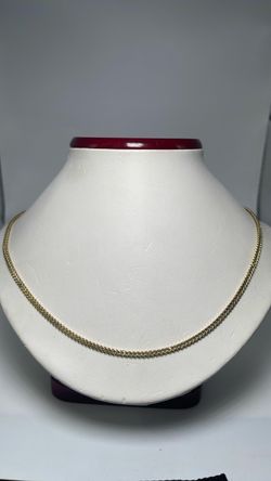 14k gold wheat link chain 20”necklace