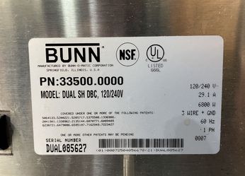 Bunn BrewWISE Dual Soft Heat DBC Brewer 33500.0000
