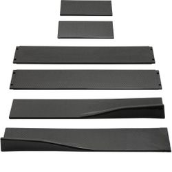 6PCS 2M/2.2M Universal Car Side Skirts Extension Rocker Panels Lip Splitters Compatible For Benz/Honda Compatible For Winglet Splitters Lip(2.2m)