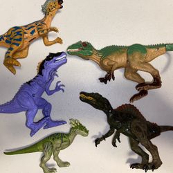 Kid Galaxy Poseable Dino Dinosaur Toy Figure Lot of 5