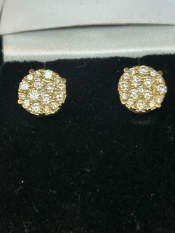 10kt YG diamond earrings