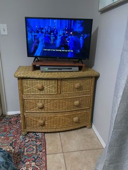 Wicker Dresser 5 drawers