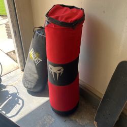 Red Venum Punching Bag