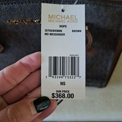 Michael Kors Brown Hope Purse With Strap And Handle  