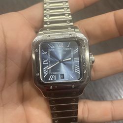 Cartier Santos Blue Face 
