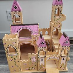 Melissa and Doug Wooden Folding Dollhouse