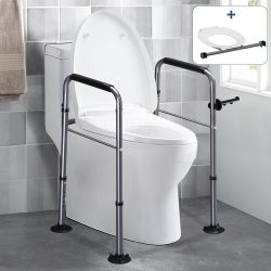 BNEHS 2 In 1 Toilet Riser Silver