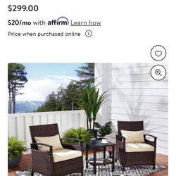 3  piece patio Chair Set
