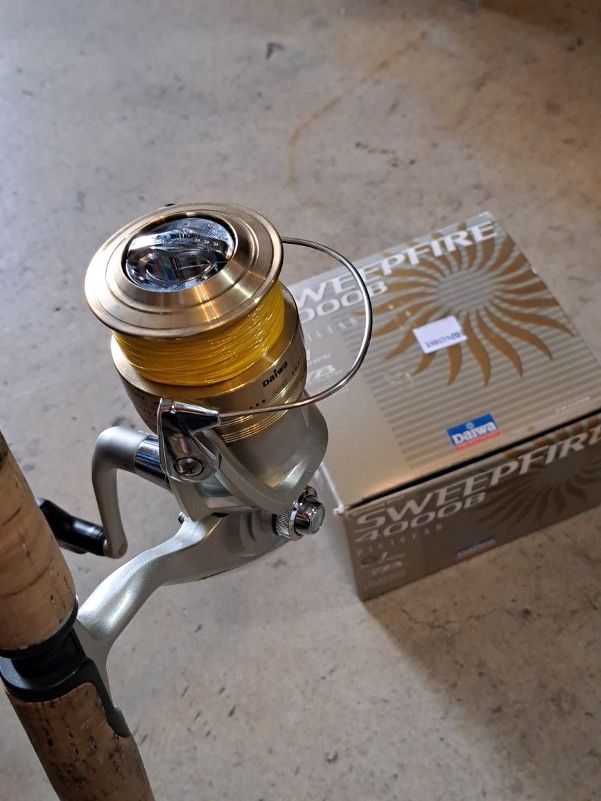 New Daiwa Sweepfire Fishing Reel/New Lines/Bass Pro Rod.