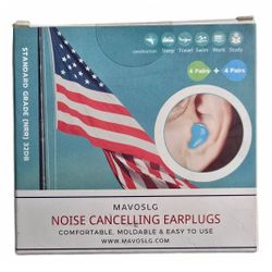 Noise Cancelling Ear Plugs 32dB NRR 8 Pairs Earplugs Sleep Swimming Travel Work