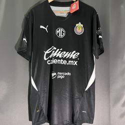 Puma Chivas 2025 Men’s Slim Fit Jersey Size L Black GK/Third Kit