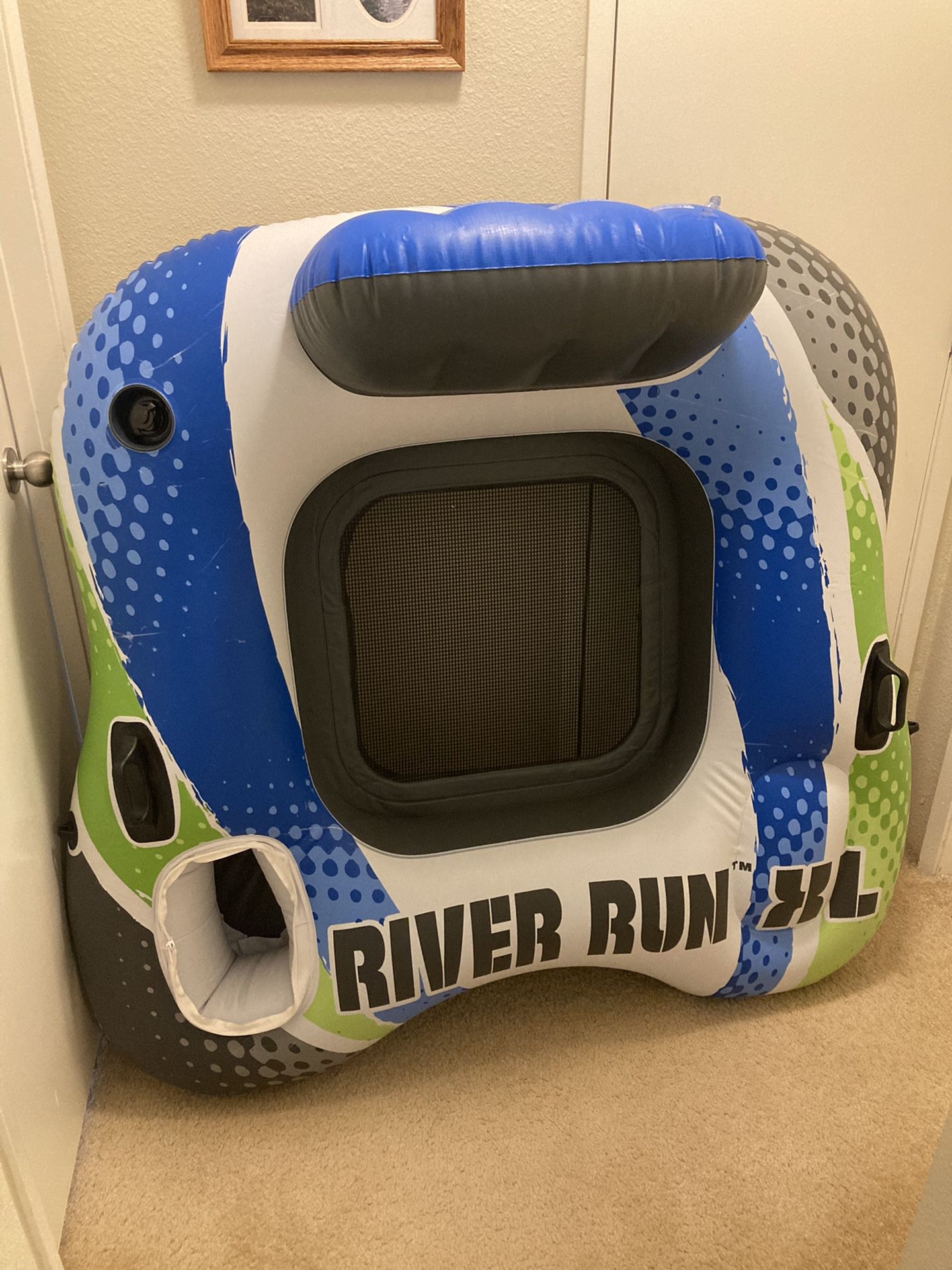 PENDING - Patched - Intex River Run XL Inflatable Large Float Tube Raft with Mesh and Cooler #1